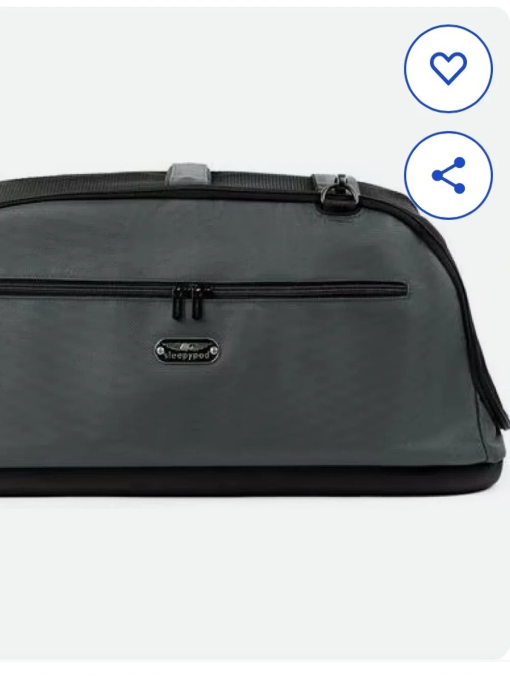 New Sleepypod Air 2.0 Cat & Dog Travel Bed & Carrier, One Size, char grey